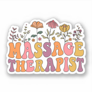 Massagetherapeut Groovy Massage Therapie Masseuse Aufkleber