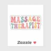 Massagetherapeut Groovy Massage Therapie Masseuse Aufkleber (Blatt)