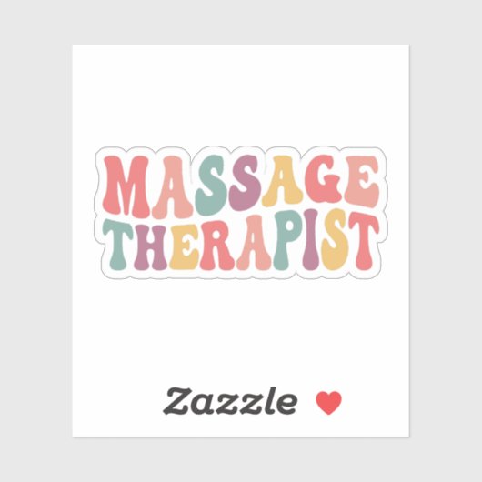 Massagetherapeut Groovy Massage Therapie Masseuse Aufkleber (Blatt)