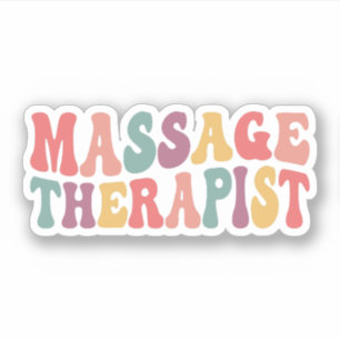 Massagetherapeut Groovy Massage Therapie Masseuse Aufkleber