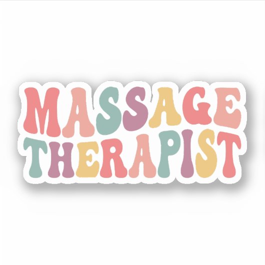 Massagetherapeut Groovy Massage Therapie Masseuse Aufkleber (Vorderseite)