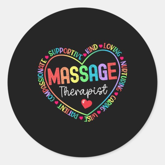 Massagetherapeut He Word Cloud Therapy Lmt Runder Aufkleber (Vorderseite)
