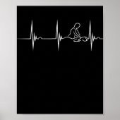 Massagetherapeut Heartbeat EKG Pulse Wellness-Cent Poster (Vorne)