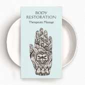 Massagetherapeut Henna Dragonfly Tattoo Hand 1 Visitenkarte