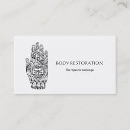 Massagetherapeut Henna Dragonfly Tattoo Hand 7 Visitenkarte