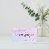 *~* Massagetherapeut Herz Glitzer Pastel Visitenkarte (Stehend Vorderseite)