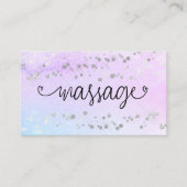 *~* Massagetherapeut Herz Glitzer Pastel Visitenkarte (Vorderseite)