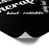Massagetherapeut Herz Word Cloud Poster (Ecke)