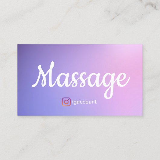 Massagetherapeut Holistic Wellness QR Code Visitenkarte (Rückseite)