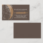 Massagetherapeut Holz Therapie Bildhauersalon Visitenkarte (Vorne/Hinten)
