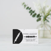 Massagetherapeut Holz Therapiewerkzeuge Visitenkarte (Stehend Vorderseite)