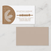 Massagetherapeut Holztherapie Bildhauerei Visitenkarte (Vorne/Hinten)