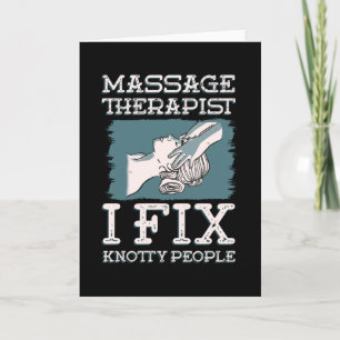 Massagetherapeut I repariere knotige Menschen Karte