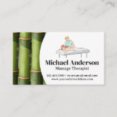Massagetherapeut in der Sitzung Visitenkarte (Vorderseite)