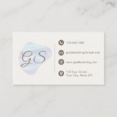 Massagetherapeut Iridescent Pearl Opal Abstrakt Visitenkarte (Rückseite)