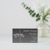 Massagetherapeut Japanisch Bamboo Gradient Visitenkarte (Stehend Vorderseite)
