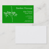 Massagetherapeut Japanisch Bamboo Visitenkarte (Vorne/Hinten)
