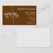 Massagetherapeut Japanisch Bamboo Visitenkarte (Vorne/Hinten)