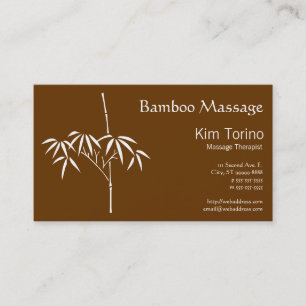 Massagetherapeut Japanisch Bamboo Visitenkarte