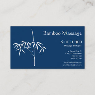 Massagetherapeut Japanisch Bamboo Visitenkarte