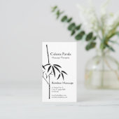 Massagetherapeut Japanischer Garten Bamboo Visitenkarte (Stehend Vorderseite)