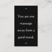 Massagetherapeut Japanischer Garten Bamboo Visitenkarte (Rückseite)