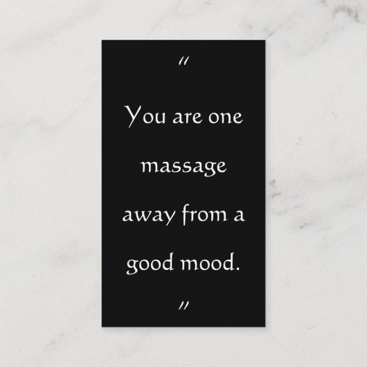 Massagetherapeut Japanischer Garten Bamboo Visitenkarte (Rückseite)