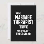 Massagetherapeut Job Title Gift Dankeskarte (Vorderseite)