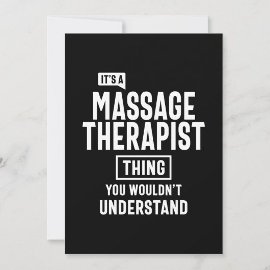 Massagetherapeut Job Title Gift Dankeskarte (Vorderseite)