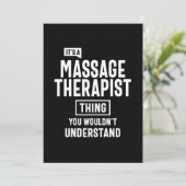 Massagetherapeut Job Title Gift Dankeskarte (Stehend Vorderseite)
