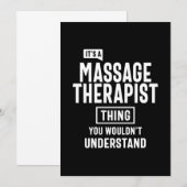 Massagetherapeut Job Title Gift Dankeskarte (Vorne/Hinten)