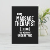 Massagetherapeut Job Title Gift Einladung (Stehend Vorderseite)