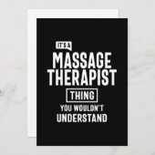 Massagetherapeut Job Title Gift Einladung (Vorne/Hinten)