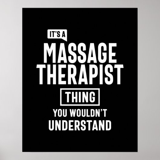 Massagetherapeut Job Title Gift Poster (Vorne)