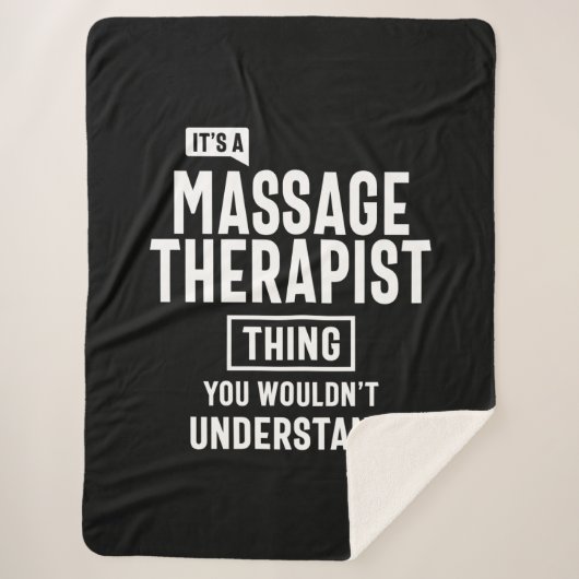 Massagetherapeut Job Title Gift Sherpadecke (Vorderseite)
