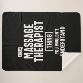 Massagetherapeut Job Title Gift Sherpadecke (Vorderseite (Horizontal))