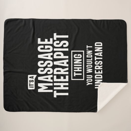 Massagetherapeut Job Title Gift Sherpadecke (Vorderseite (Horizontal))
