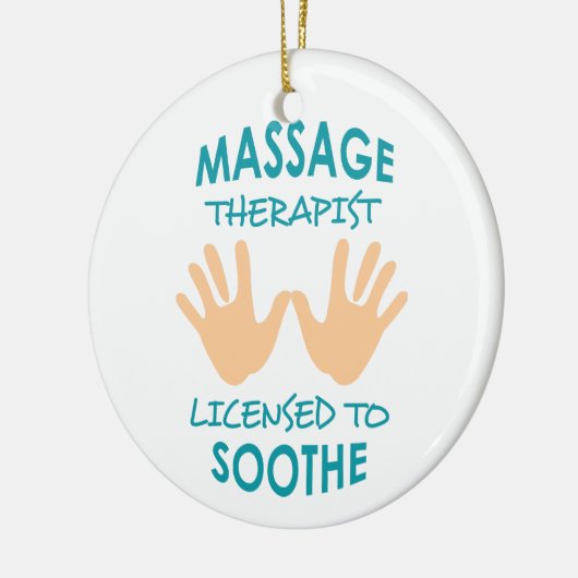 Massagetherapeut Keramik Ornament (Links)