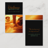 Massagetherapeut, Klinik, Wellness-Business-Card Visitenkarte (Vorne/Hinten)