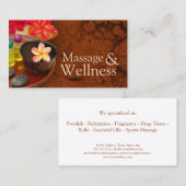 Massagetherapeut Körper Wellness Essenzielle Öle Visitenkarte (Vorne/Hinten)