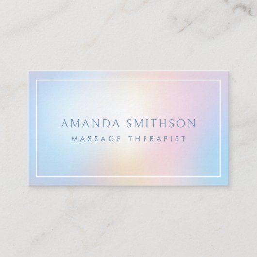 Massagetherapeut Lichtweich Gradient QR-Code Visitenkarte (Vorderseite)