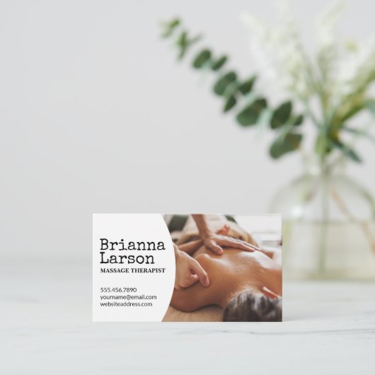 Massagetherapeut | Massage für Frauen Visitenkarte (Stehend Vorderseite)