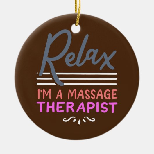 Massagetherapeut Massage Therapie Keramik Ornament (Vorne)