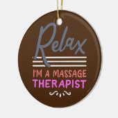 Massagetherapeut Massage Therapie Keramik Ornament (Links)