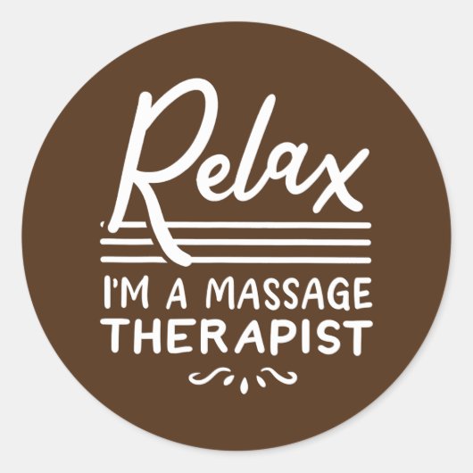 Massagetherapeut Massage Therapie Runder Aufkleber (Vorderseite)