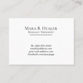 ** Massagetherapeut Massage Therapie Wasserfarbe Visitenkarte (Rückseite)