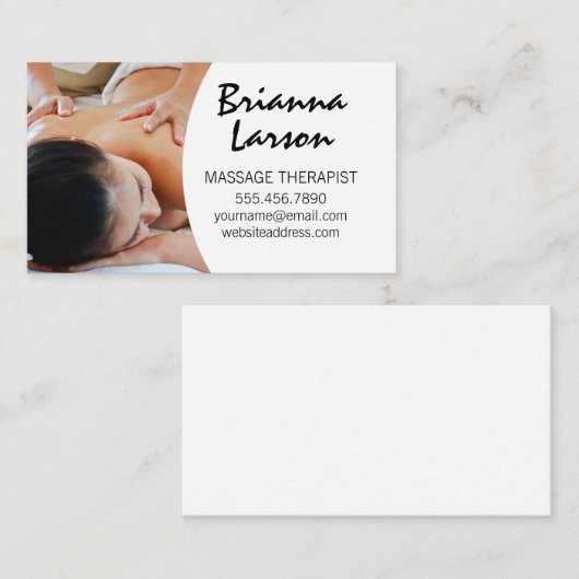 Massagetherapeut | Massagesitzung Visitenkarte (Vorne/Hinten)