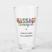 Massagetherapeut | Massagetherapeutika Geschenke Glas (Vorderseite)