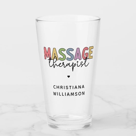 Massagetherapeut | Massagetherapeutika Geschenke Glas (Vorderseite)