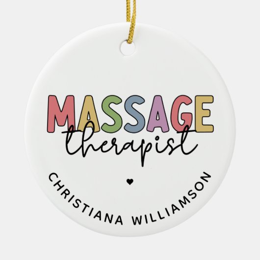 Massagetherapeut | Massagetherapeutika Geschenke Keramik Ornament (Vorne)
